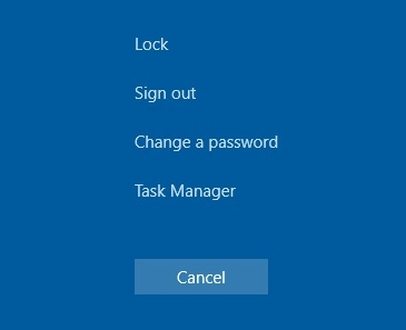 Pulsar Ctrl + Alt + Supr en Windows 10