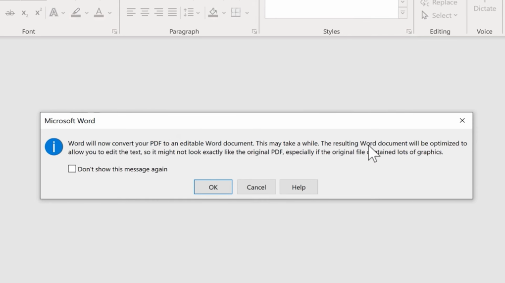 convertir pdf en Word