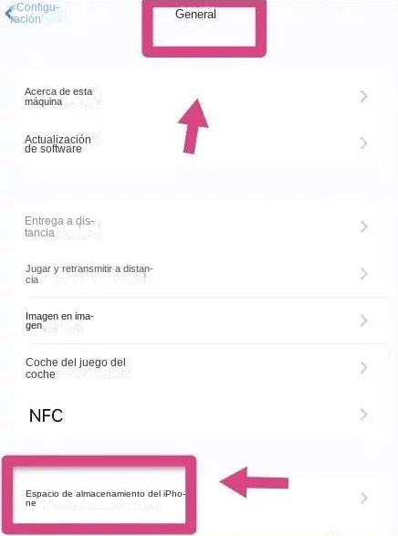 Configuración - General - Acerca de este equipo - Espacio de almacenamiento