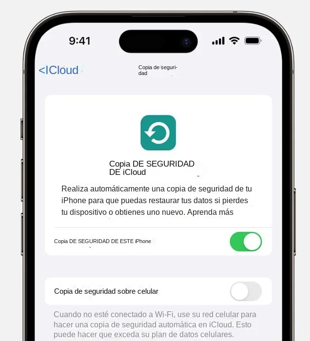 Copia de seguridad iPhone