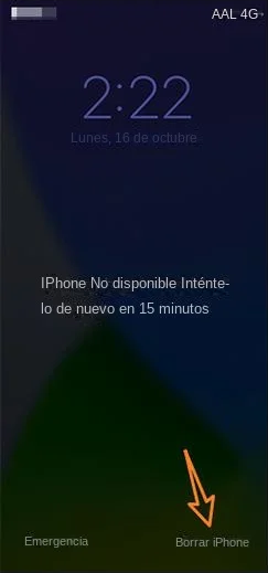 Bloqueo de seguridad del iPhone