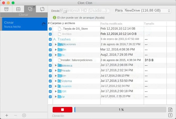 clonar hdd en Mac