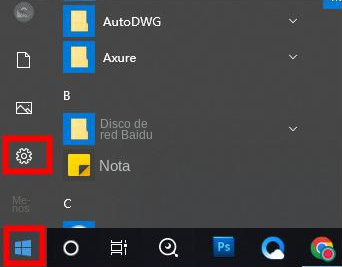 Haga clic en el botón de configuración