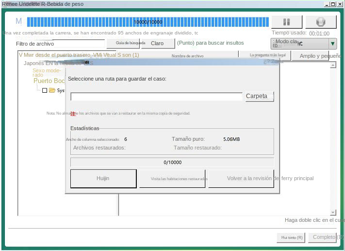 Interfaz de datos de recuperación de partición