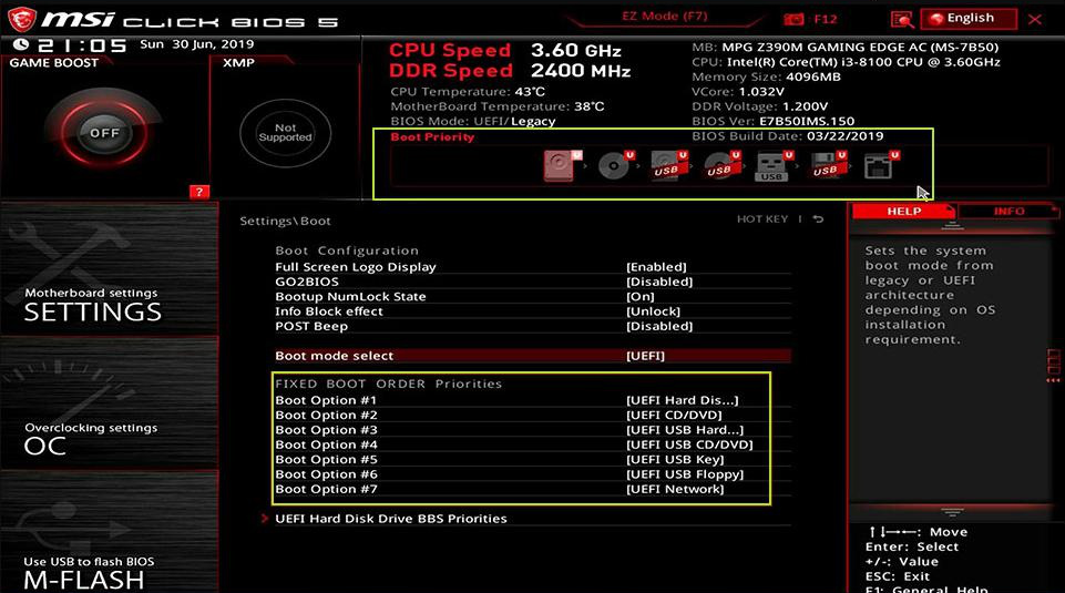 Cambiar secuencia de arranque en BIOS