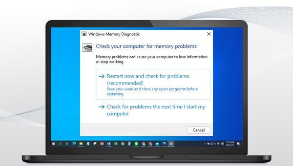 el diagnóstico de memoria de Windows se congela