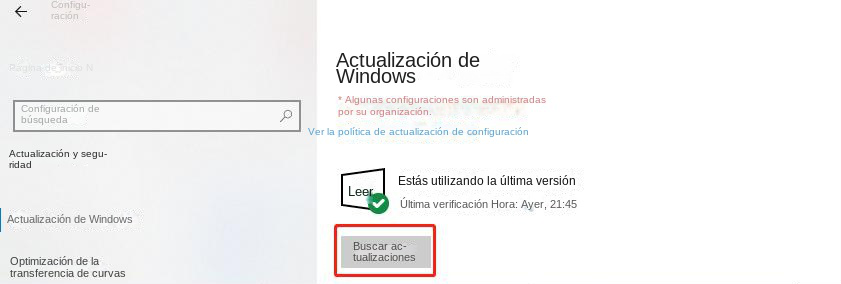 Buscar actualizaciones