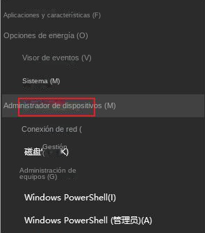 administrador de dispositivos