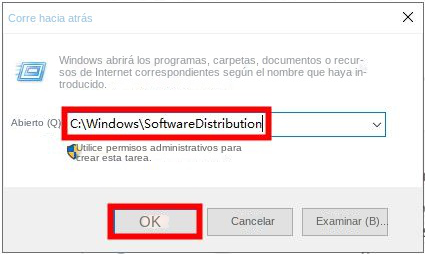 Abra la carpeta de distribución de software