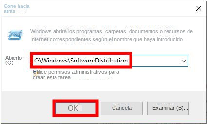 Abra la carpeta Distribución de software