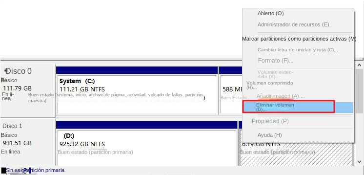 eliminar volumen