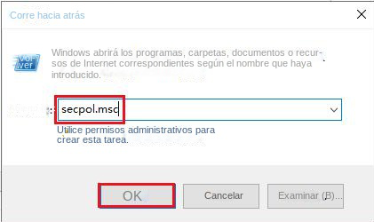 Ingrese el comando de ejecución