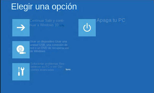 ingrese al entorno de recuperación de Windows