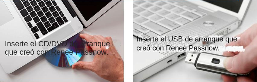 Inicie la PC de destino con el USB/CD/DVD de restablecimiento de contraseña creado.