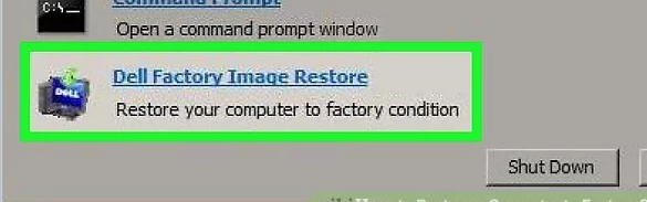 Recuperación de imágenes de fábrica de Dell