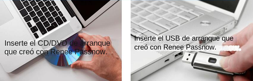 Arranque el PC de destino con el USB/CD/DVD de restablecimiento de contraseña creado.