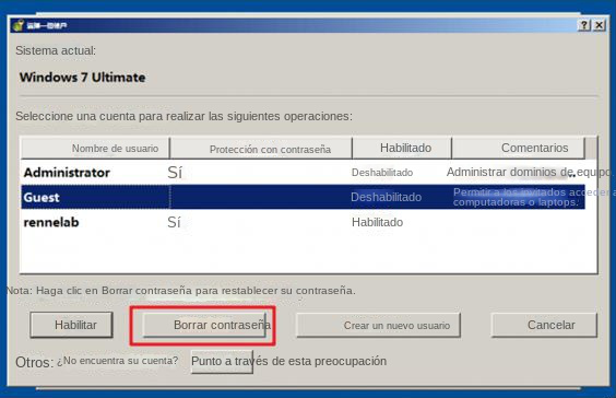 Renee passnow eliminar contraseña windows 7