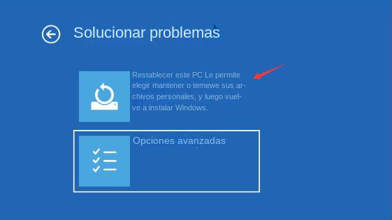 Solución de problemas del entorno de recuperación de Windows