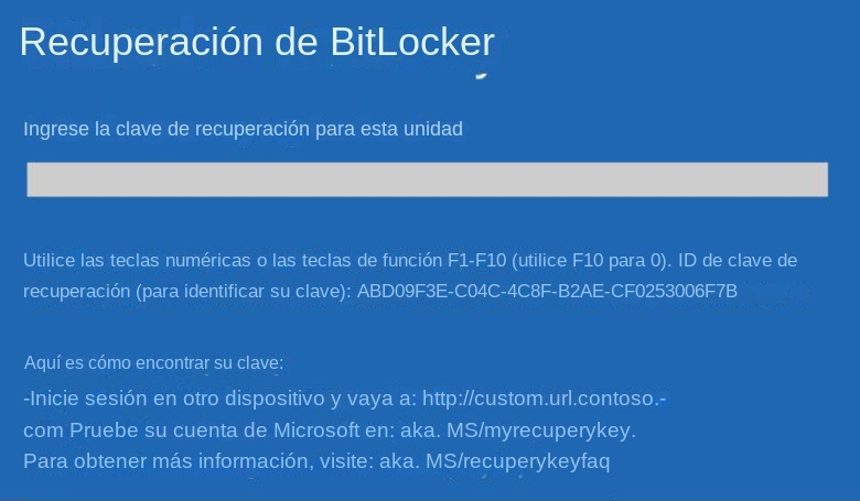 Recuperación de BitLocker