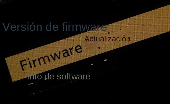 actualización del firmware
