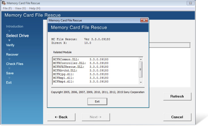 Rescate de archivos de tarjeta de memoria Sony