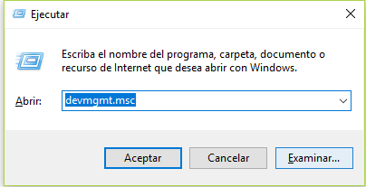 abrir el Administrador de dispositivos