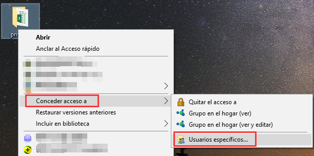 usuario específico