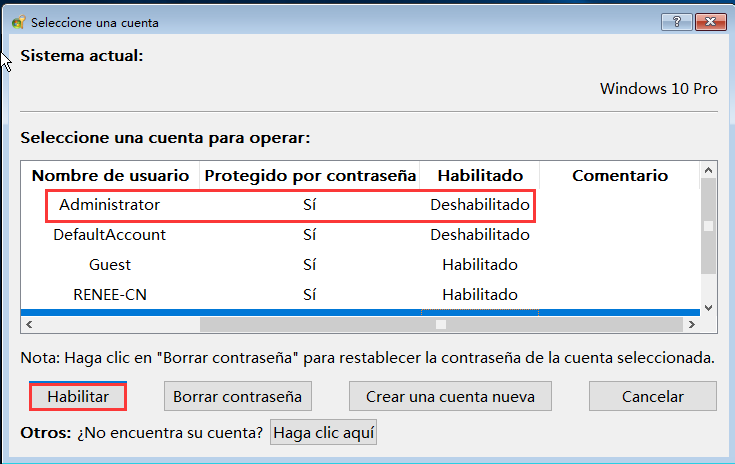 passnow habilitar administrador