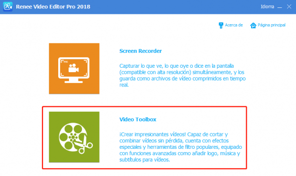  seleccionar Video Toolbox 