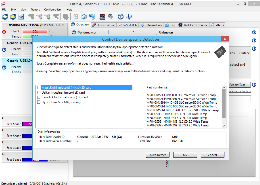 el programa Hard Disk Sentinel