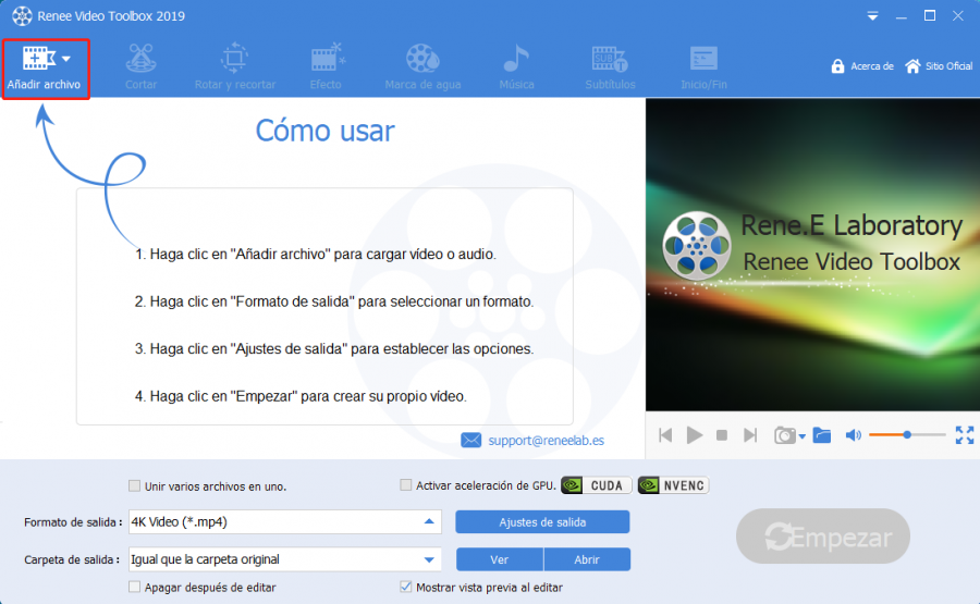 convertir formato mxf con renee video editor pro