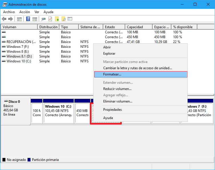 formatear tarjeta sd en PC