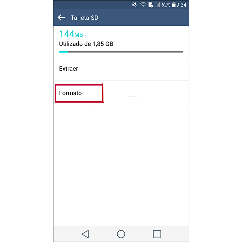 formatear tarjeta sd en móvil