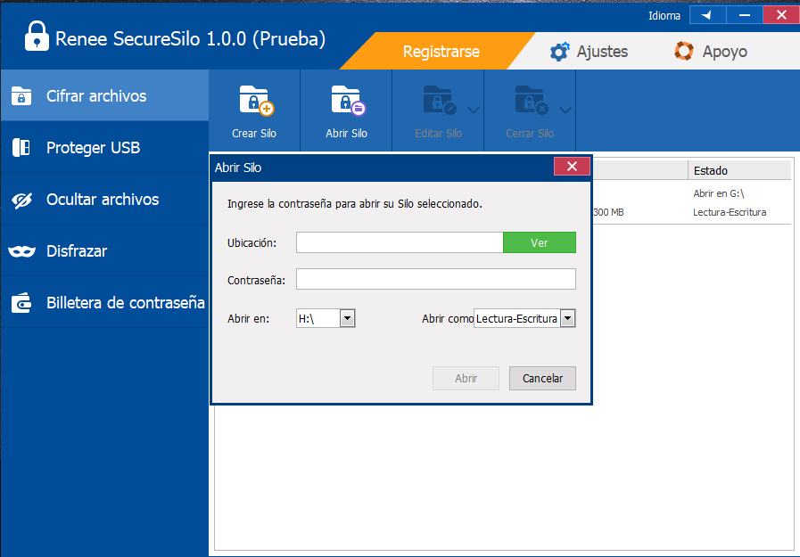 cómo abrir securesilo