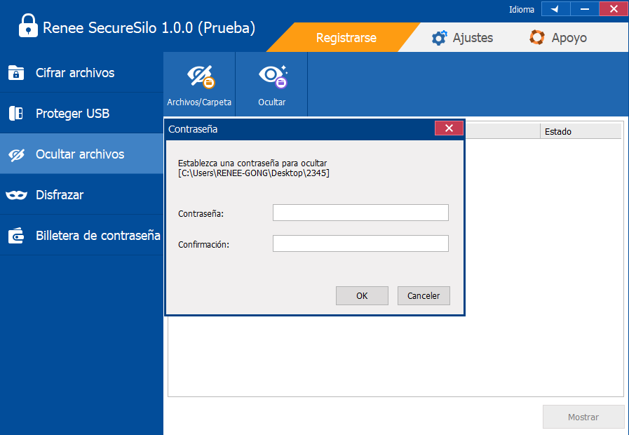 ocultar archivos windows 10