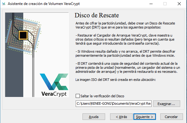 Cifrar el disco duro con VeraCrypt