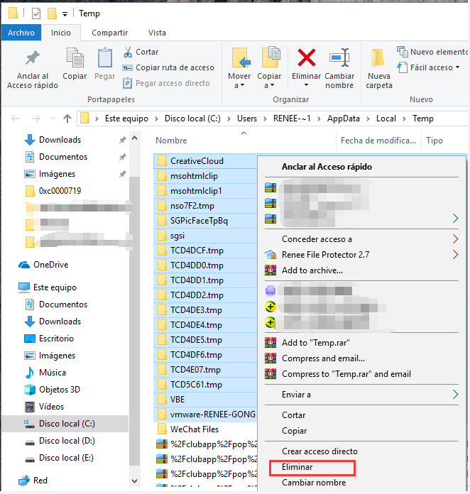 ¿Cómo borrar archivos temporales en Windows 10 o Windows 7? – Rene.E ...