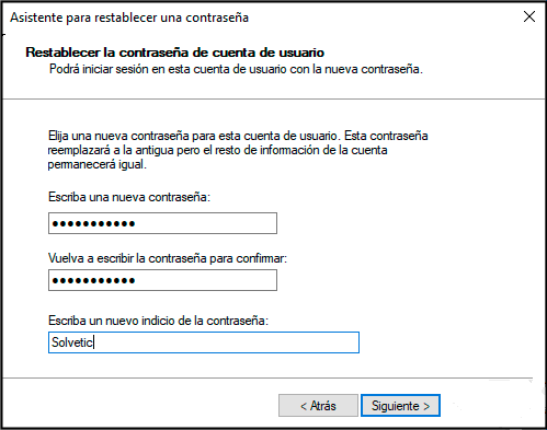 asistente para contraseña olvidada