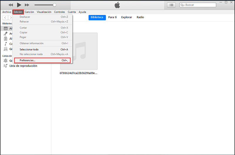 iTunes convertir formato