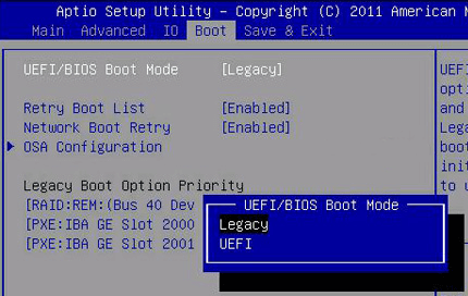 configuración bios