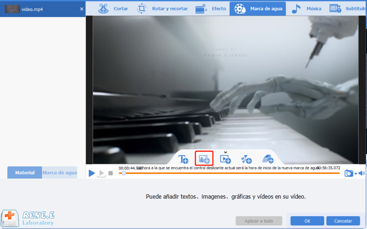 insertar imagen en video con renee video editor pro