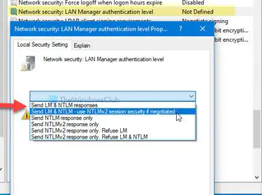 LAN Mgr Auth Level