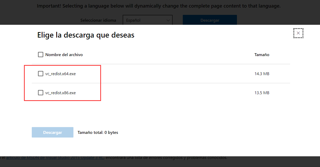 seleccionar plataforma