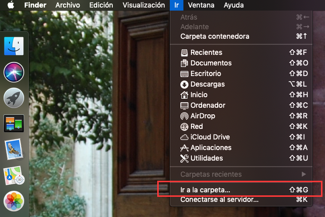 ir a la carpeta mac