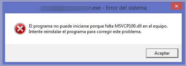 Faltan causas de MSVCP100.dll