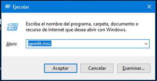 ejecutar gpedit.msc