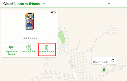 Borrar iPhone, iCloud, encontrar mi iPhone