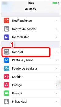 ajustes generales en el iPhone 6s