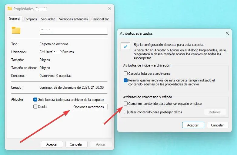 Comprimir contenido para ahorrar espacio en disco