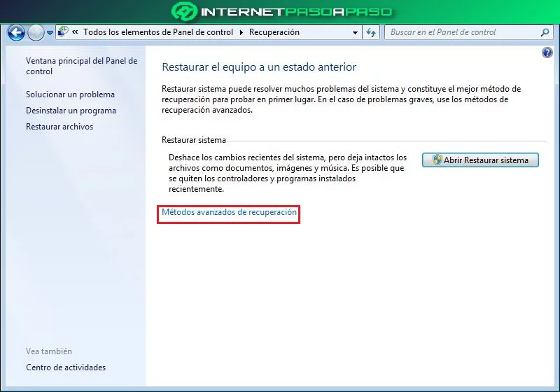 Métodos avanzados de recuperación para restablecimiento de fábrica en Windows 7